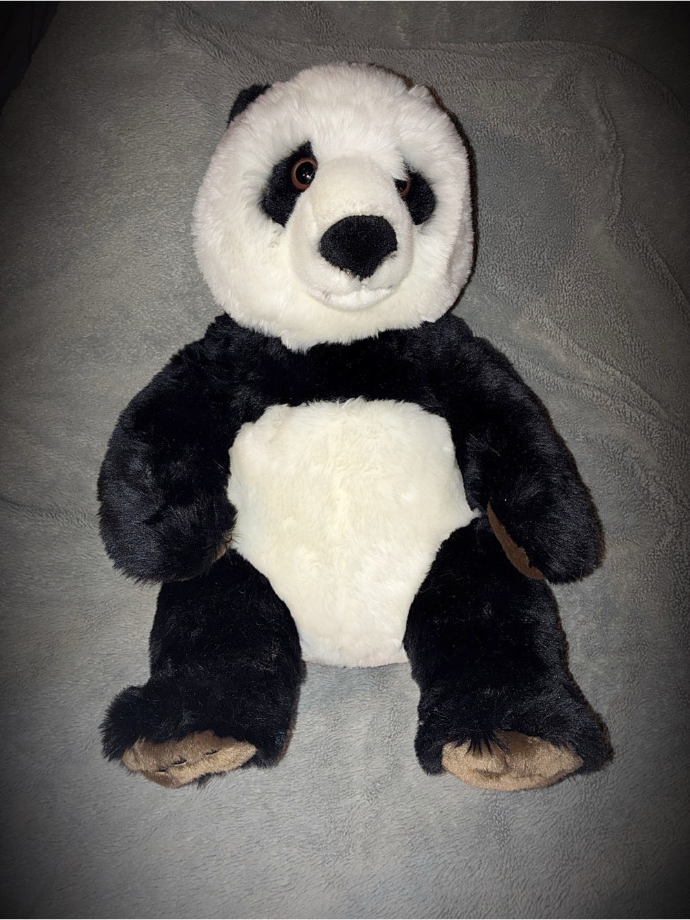 FAO Schwarz Plush Panda - Black, White & Brown Accent Cuddly Toy